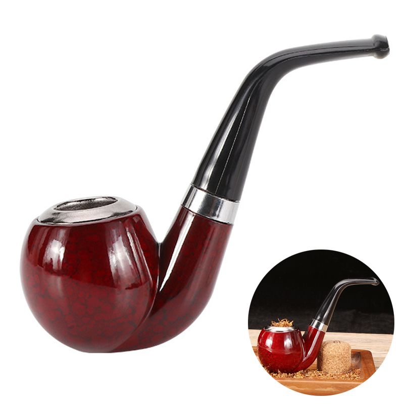 Tobacco Pipes Smoking Set Smoking Pipe Handmade Brown Tobacco Pipe Classic Bent Pipes Gift Cigarette Cigar Tube Accessories Smoking Tool