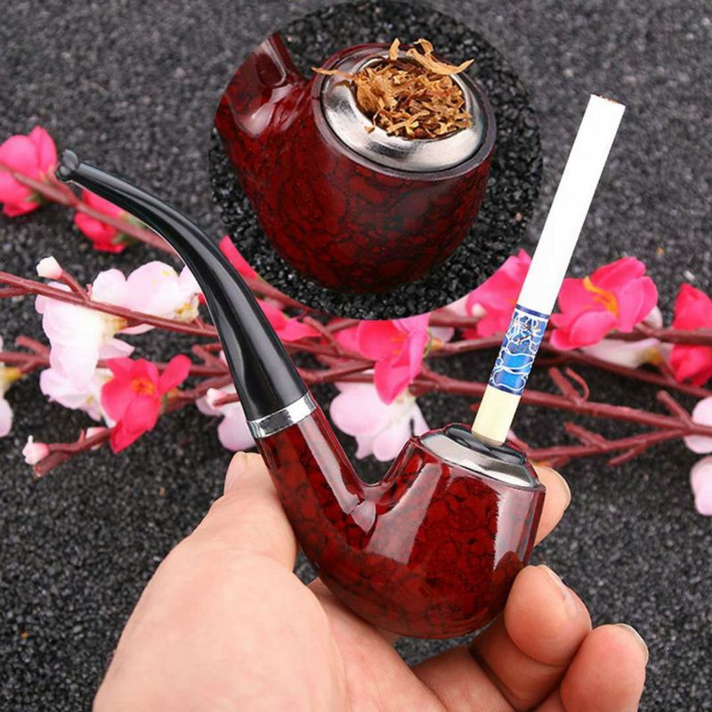 Tobacco Pipes Smoking Set Smoking Pipe Handmade Brown Tobacco Pipe Classic Bent Pipes Gift Cigarette Cigar Tube Accessories Smoking Tool