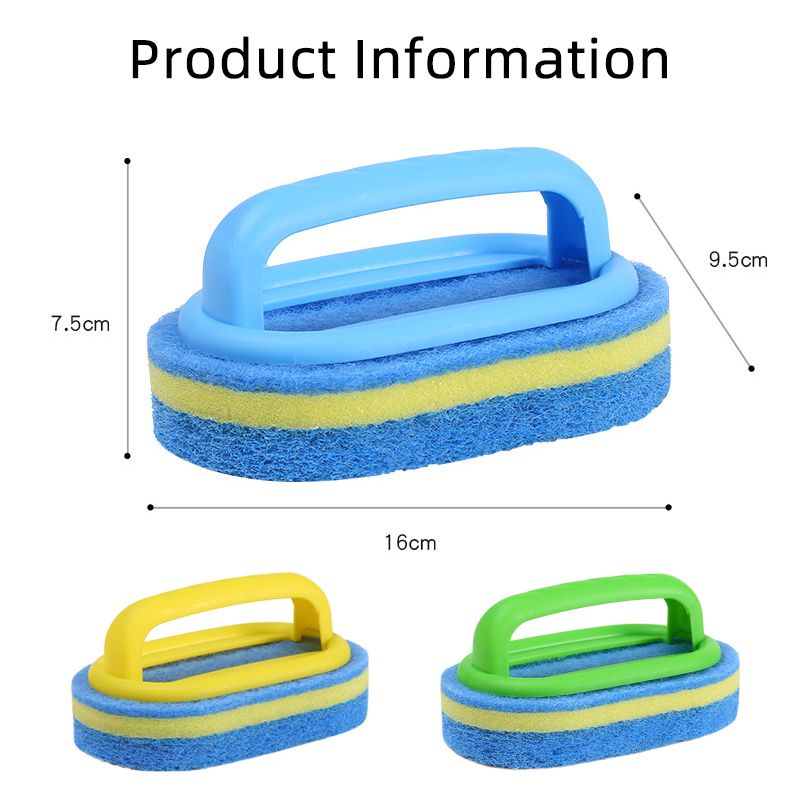 Kitchen Bathroom Toilet Cleaning Brushes Sponge Glass Wall Cleaning Supplies Handle Sponge Ceramic Window Slot Clean Brushes Tools Household Cleaners Cleaning Tools