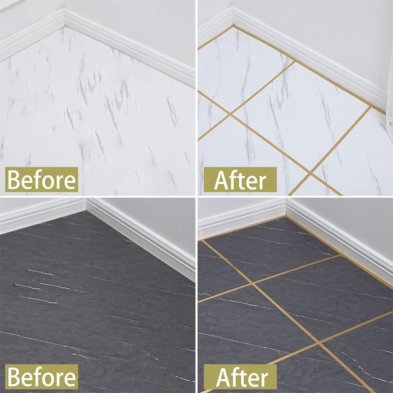 50M Decorative Adhesives Tapes Self-Adhesive Tile Stickers Tape Floor Waterproof Gold Decor Tape for Detailing Accent Wall Tile Graphic Arts Home Decor Sewing Tape for Christmas Detailing