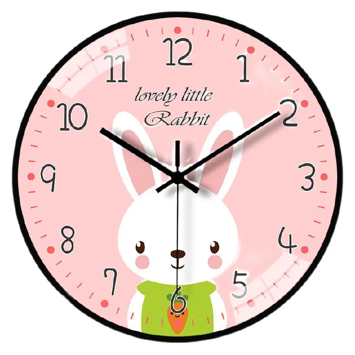 Cute Cartoon Wall Clocks Originality Silent Non Ticking 8 Inch Wall Clock for Kids Bedrooms Living Room Gift For Boys And Girls On Birthday Or Christmas Home Decor