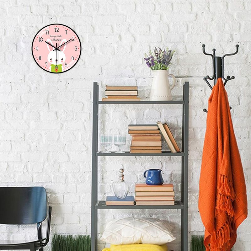 Cute Cartoon Wall Clocks Originality Silent Non Ticking 8 Inch Wall Clock for Kids Bedrooms Living Room Gift For Boys And Girls On Birthday Or Christmas Home Decor