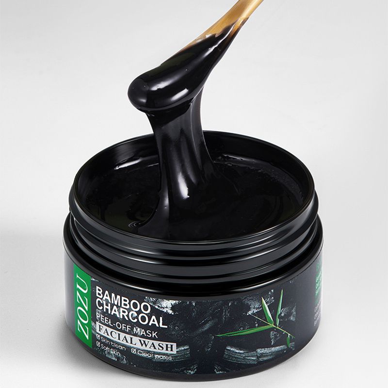 100g Bamboo Charcoal Peel-Off Mask Blackheads Remover Deep Cleansing Mask Face Care Smoothing Face Mask Improve Roughness Skin Care
