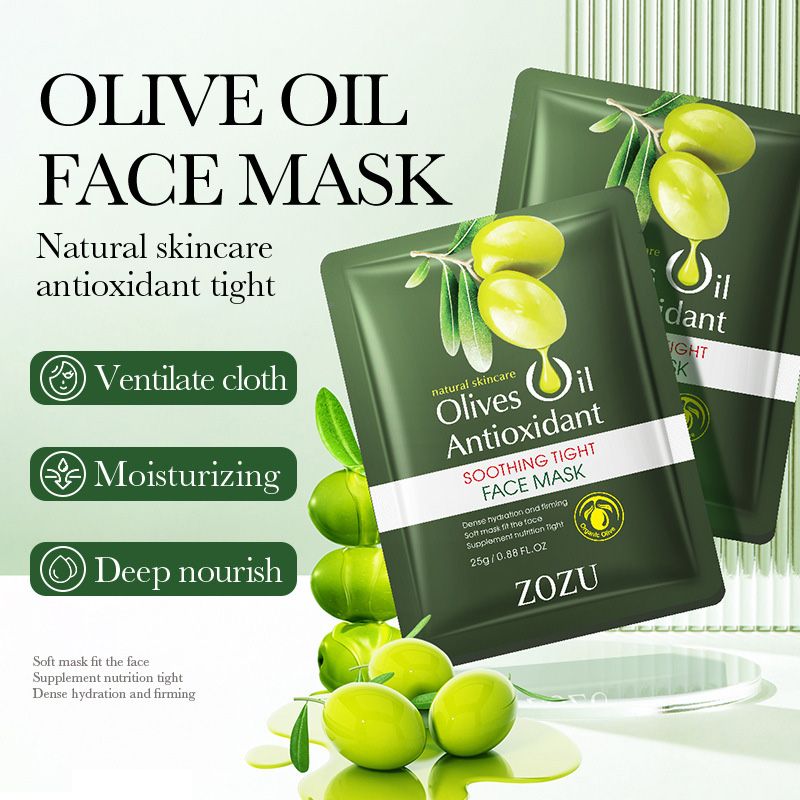 10 Pcs Olives Oil Antioxidant Cleaning Repair Cleanser Face Cleansers Hydrating Soothing Tight Face Mask Face Care Moisturizing Anti-Aging Firming Face Care Skin Care Set