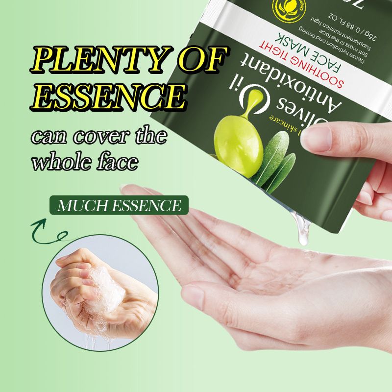 10 Pcs Olives Oil Antioxidant Cleaning Repair Cleanser Face Cleansers Hydrating Soothing Tight Face Mask Face Care Moisturizing Anti-Aging Firming Face Care Skin Care Set