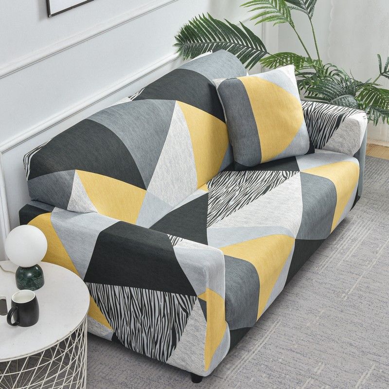 Sofa Cover Couch Stylish Pattern Couch Covers for Sofa Stretch Jacquard Sofa Slipcover for Living Room Elastic Universal Furniture Protector for Most Sofa