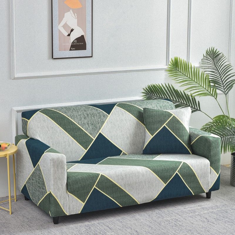 Sofa Cover Couch Stylish Pattern Couch Covers for Sofa Stretch Jacquard Sofa Slipcover for Living Room Elastic Universal Furniture Protector for Most Sofa