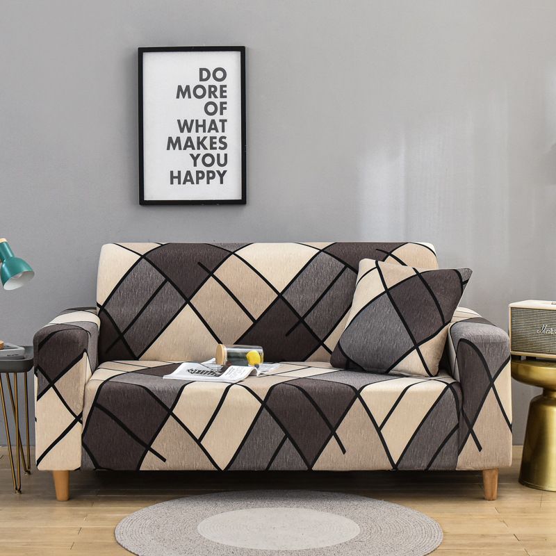 Sofa Cover Couch Stylish Pattern Couch Covers for Sofa Stretch Jacquard Sofa Slipcover for Living Room Elastic Universal Furniture Protector for Most Sofa