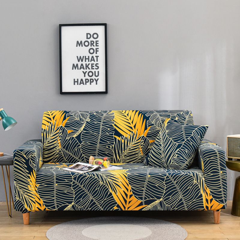 Sofa Cover Couch Stylish Pattern Couch Covers for Sofa Stretch Jacquard Sofa Slipcover for Living Room Elastic Universal Furniture Protector for Most Sofa