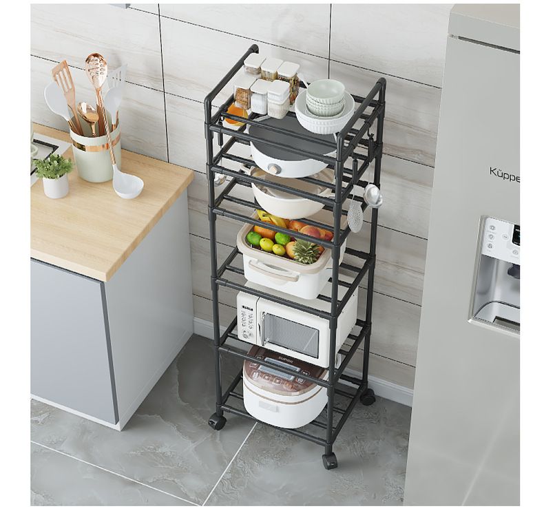 New Multifunctional Kitchen Floor Standing Multi-Tier Storage Rack for Home Microwave Oven Rack Bathroom Storage Rack Kitchen Utensil Rack