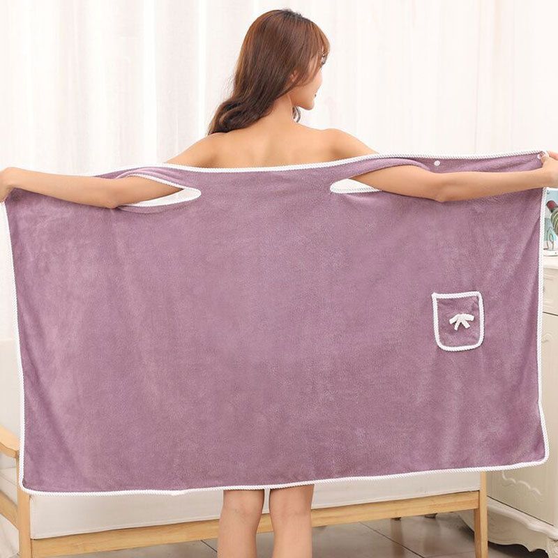 Bath Towels Bathroom Wearable Bathrobe Towel Dress Home Textiles Bath Sauna