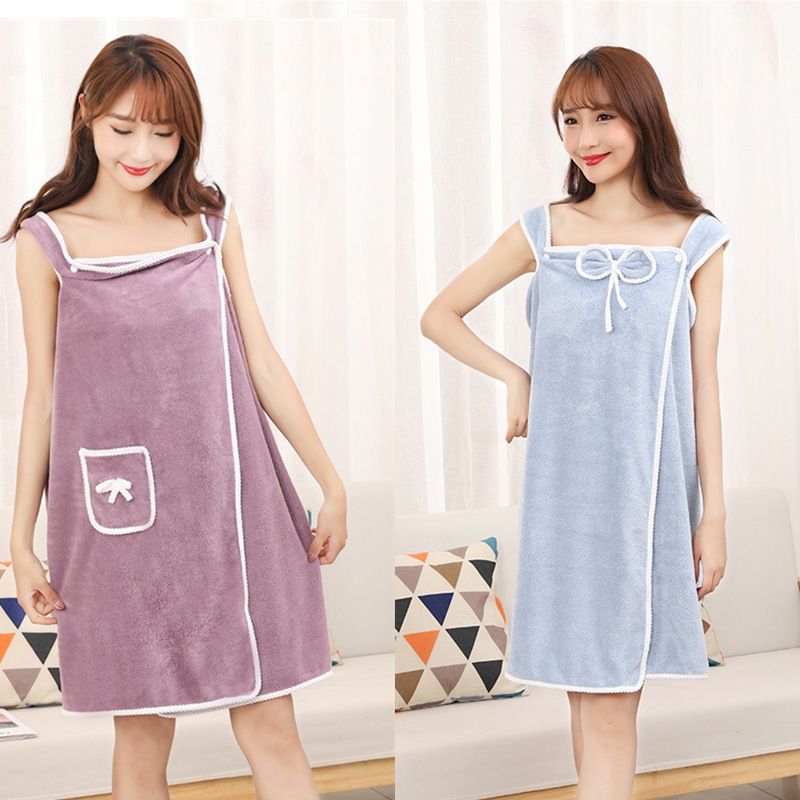 Bath Towels Bathroom Wearable Bathrobe Towel Dress Home Textiles Bath Sauna