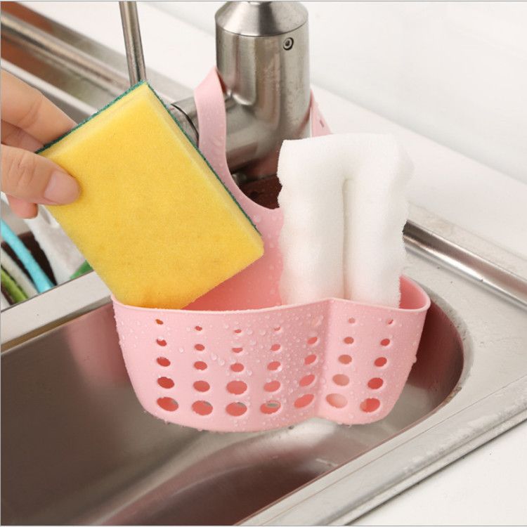 2Pcs Premium Sink Drain Hanging Storage Bag Upgrade Kitchen Bathroom Thickened Double Layers Durable Sink Hanging Bags Professional Sink Home Plastic Drain Basket