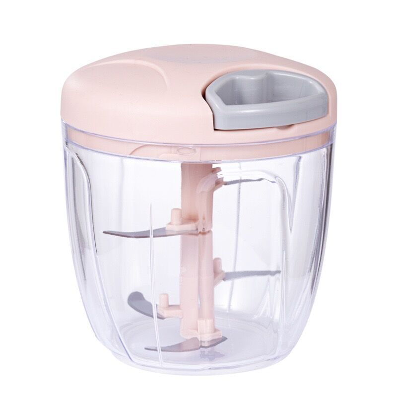 900ML Manual Meat Mincer Garlic Chopper Vegetable Kitchen Cutter Rotate Garlic Press Crusher Vegetable Onion Cutter Kitchen Cooking Accessories Gadgets for Cutting Onions Chili Ginger Seasoning