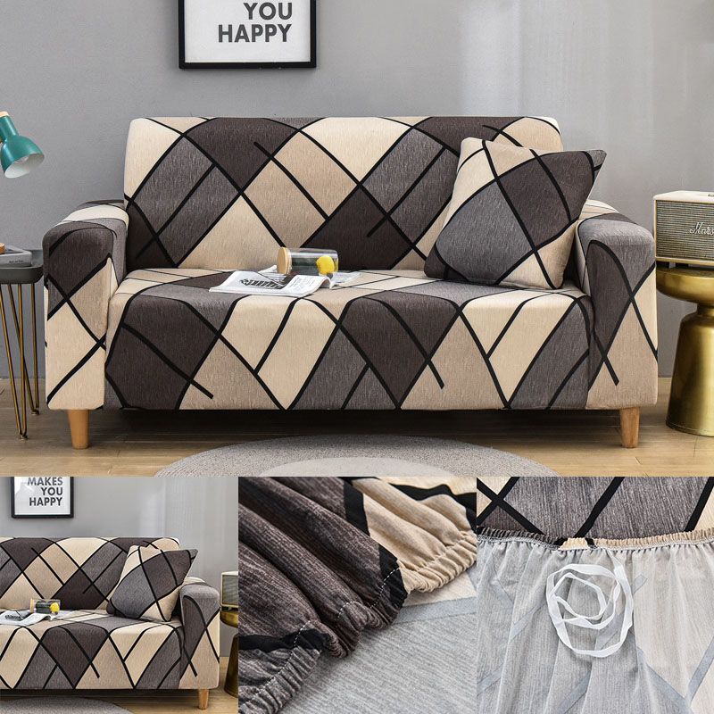 Geometric Printed Elastic Sofa Slipcovers Armchair Couch Cover Sofa cover Furniture Protector for Bedroom Office Living Room Home Decor