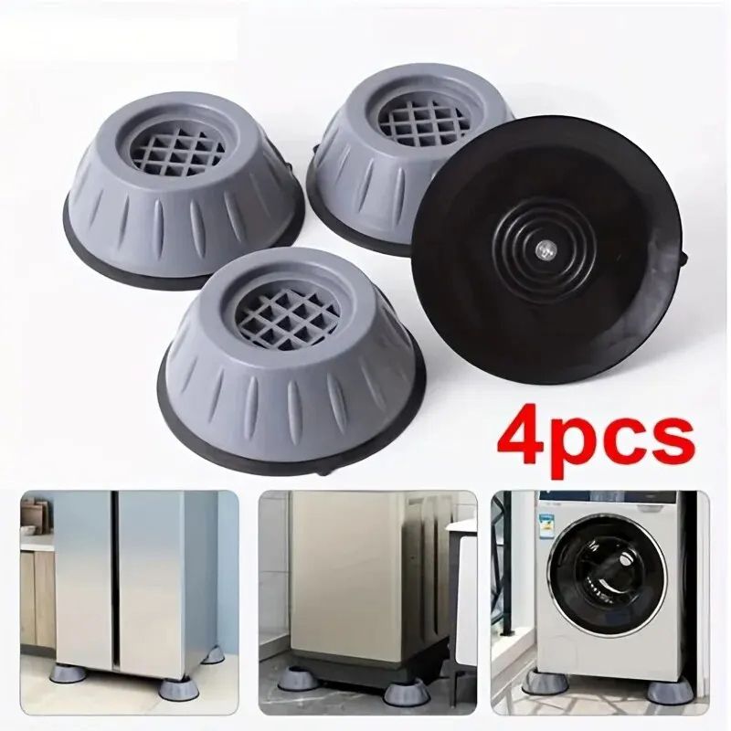 4PCS Anti Vibration Pads for Washing Machine and Dryer Shock and Noise Cancelling Washing Machine Support Prevent Moving Shaking Walking Washing Machine Stabilizer Dryer Feet