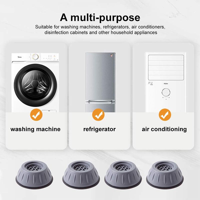 4PCS Anti Vibration Pads for Washing Machine and Dryer Shock and Noise Cancelling Washing Machine Support Prevent Moving Shaking Walking Washing Machine Stabilizer Dryer Feet