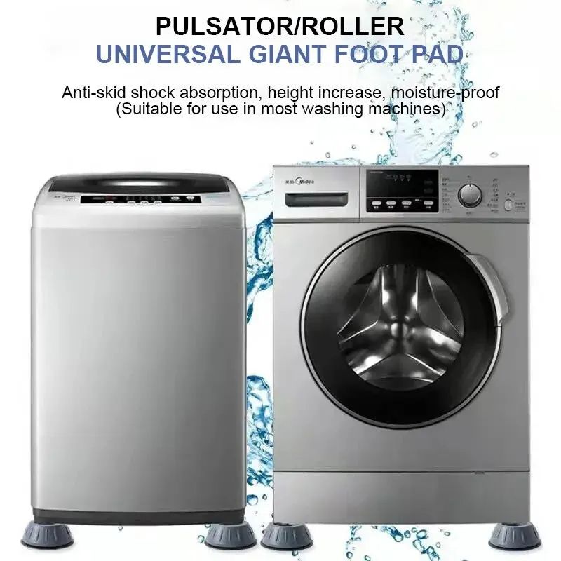 4PCS Anti Vibration Pads for Washing Machine and Dryer Shock and Noise Cancelling Washing Machine Support Prevent Moving Shaking Walking Washing Machine Stabilizer Dryer Feet