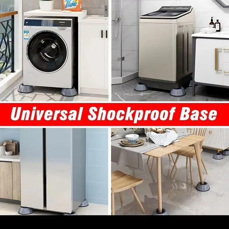 4PCS Anti Vibration Pads for Washing Machine and Dryer Shock and Noise Cancelling Washing Machine Support Prevent Moving Shaking Walking Washing Machine Stabilizer Dryer Feet