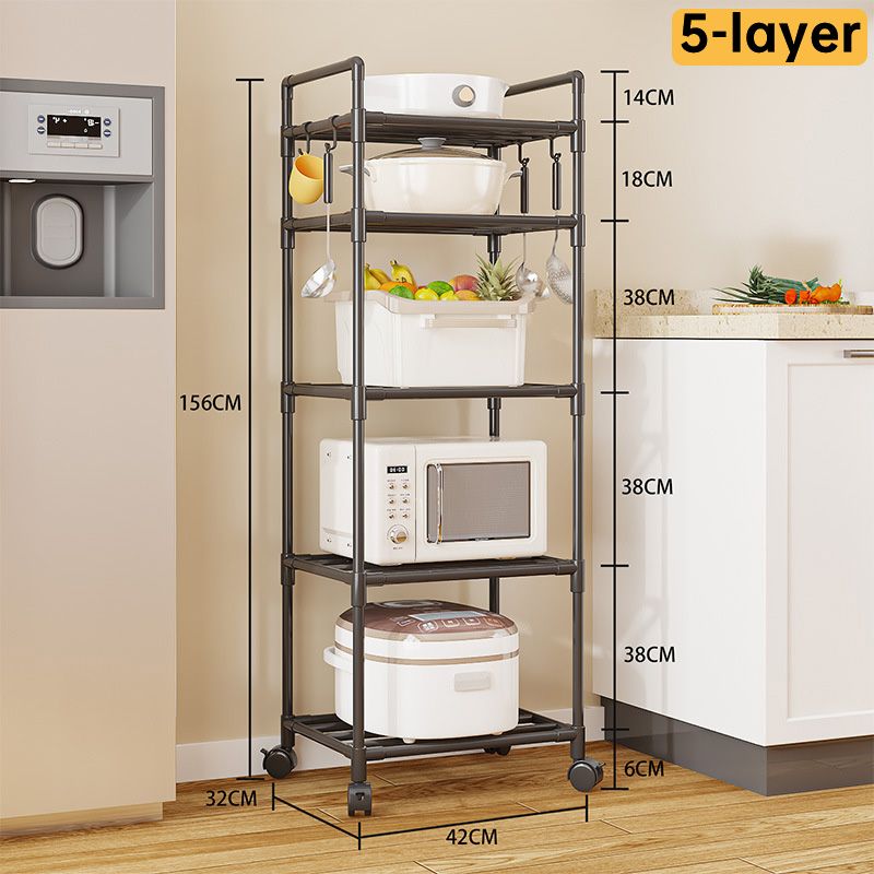 Kicthen Stronge Rack 4/5 Shelf Sturdy Shelving Unit Shelves Garage Storage Shelves for Kitchen Storage Bathroom Storage Rack Kitchen Utensil Rack Pot Racks