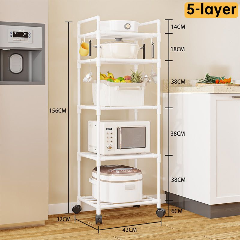 Kicthen Stronge Rack 4/5 Shelf Sturdy Shelving Unit Shelves Garage Storage Shelves for Kitchen Storage Bathroom Storage Rack Kitchen Utensil Rack Pot Racks