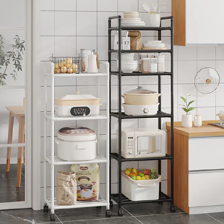 Kicthen Stronge Rack 4/5 Shelf Sturdy Shelving Unit Shelves Garage Storage Shelves for Kitchen Storage Bathroom Storage Rack Kitchen Utensil Rack Pot Racks