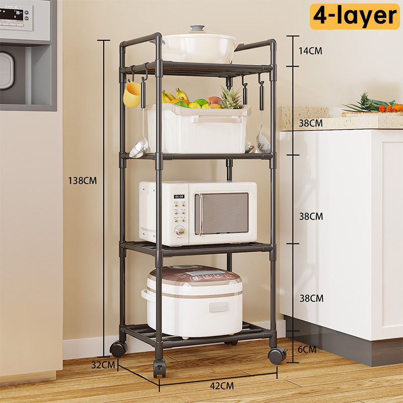 Kicthen Stronge Rack 4/5 Shelf Sturdy Shelving Unit Shelves Garage Storage Shelves for Kitchen Storage Bathroom Storage Rack Kitchen Utensil Rack Pot Racks