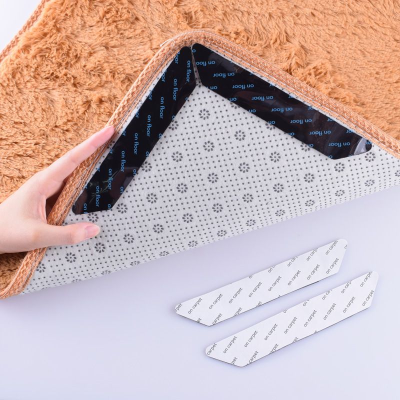 2 Pieces Kitchen Rug Set Kitchen Rug Includes Anti-Slip Pads Stickers Non Slip Mat Rubber Backing Mat Throw Rug for Kitchen Doormat Runner Rug Set Floor Carpet Household Carpet Home Decor
