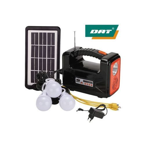 Dat Home Solar Light With Radio And Multiple Phone Charger