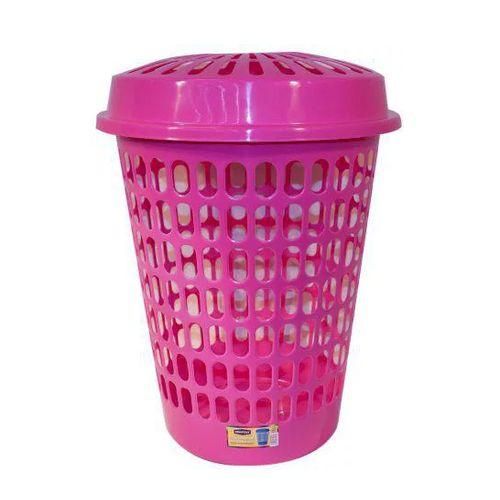 Kenpoly Pink Tall Laundry Basket No 1