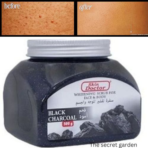Skin Doctor Black Charcoal Face & Body scrub -Dead Skin& Acne Remover