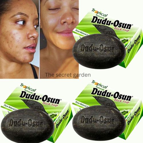 Dudu-Osun Natural African Black Soap 3pcs For Pimples/Acne/Rashes/Psoriasis/Eczema