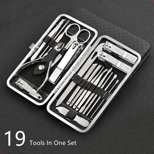 19Pcs Manicure Nail Clippers Kit Pedicure Set Nail