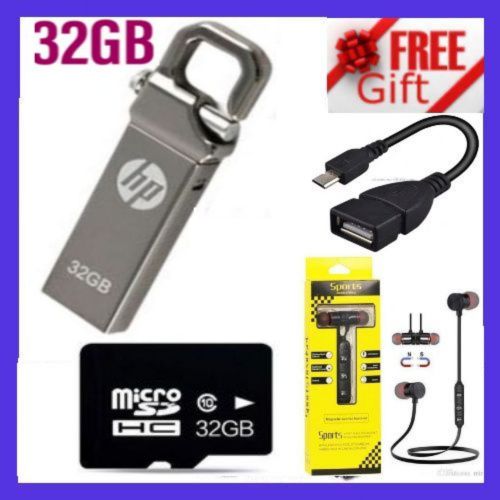 HP 32gb Usb Flashdisk >> 32 GB + OTG & GIFTS