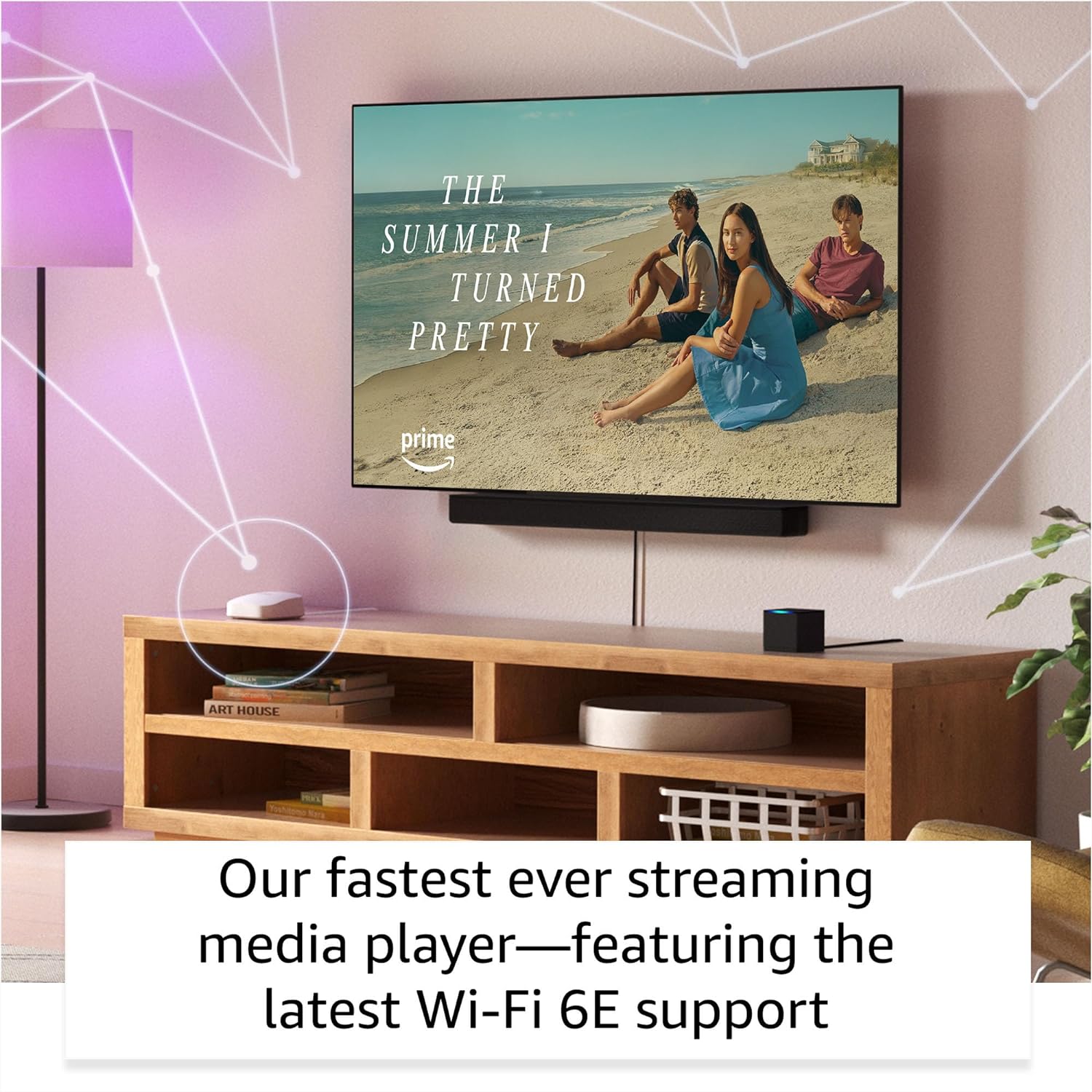 Amazon Fire TV Cube 3rd Generation Hands-free streaming device with Alexa, Wi-Fi 6E, 4K Ultra HD with Dolby Atomos, HDMI, USB and HDMI Ports