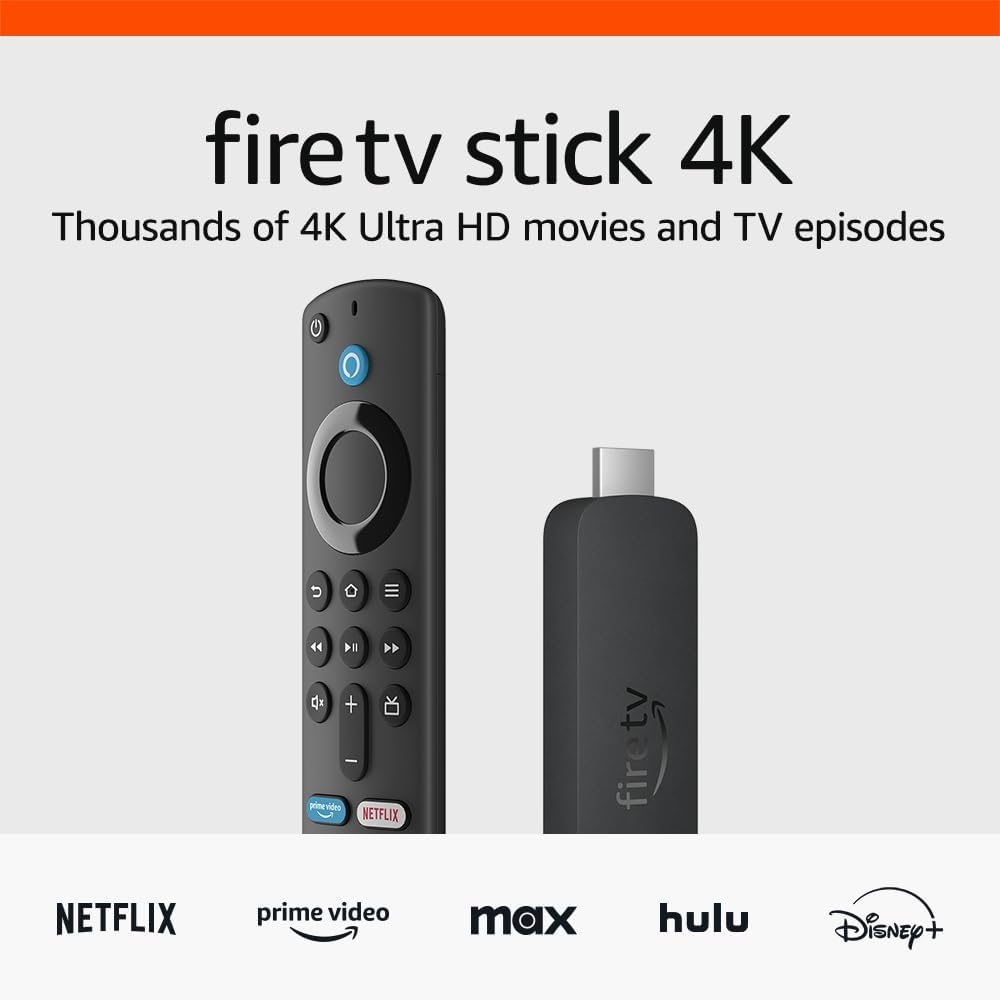 Amazon Fire TV Stick 4K Latest Model streaming device, more than 1.5 million movies and TV episodes, supports Wi-Fi 6