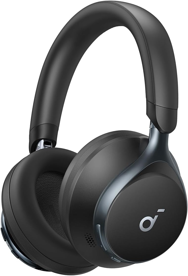 Soundcore by Anker, Space One, Active Noise Cancelling Headphones, 2X Stronger Voice Reduction, 40H ANC Playtime, App Control, LDAC Hi-Res Wireless Audio, Comfortable Fit, Clear Calls