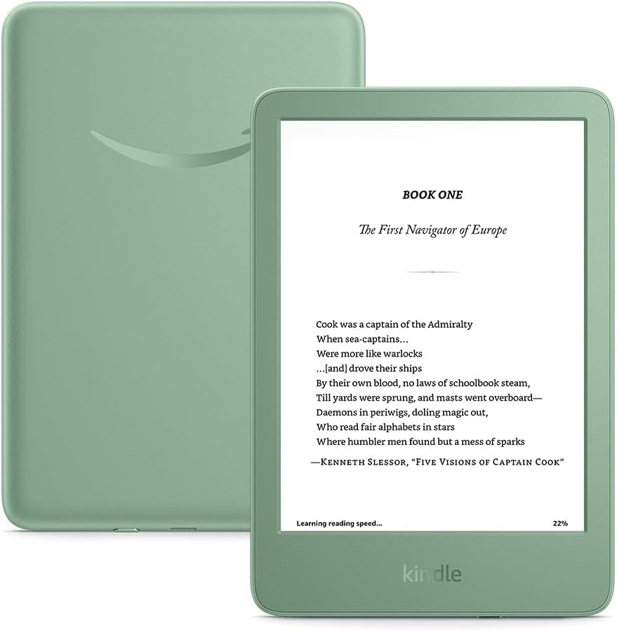 Amazon Kindle (16 GB) 11th Generation 2024 Release with glare-free display, faster page turns, adjustable front light, and long battery life