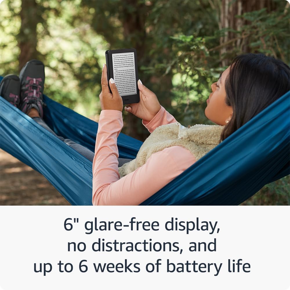 Amazon Kindle (16 GB) 11th Generation 2024 Release with glare-free display, faster page turns, adjustable front light, and long battery life