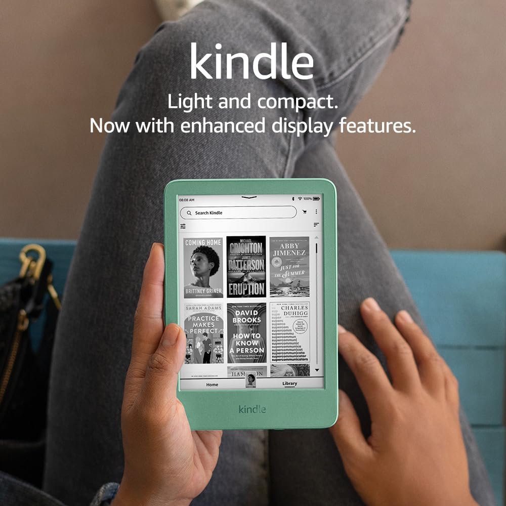 Amazon Kindle (16 GB) 11th Generation 2024 Release with glare-free display, faster page turns, adjustable front light, and long battery life