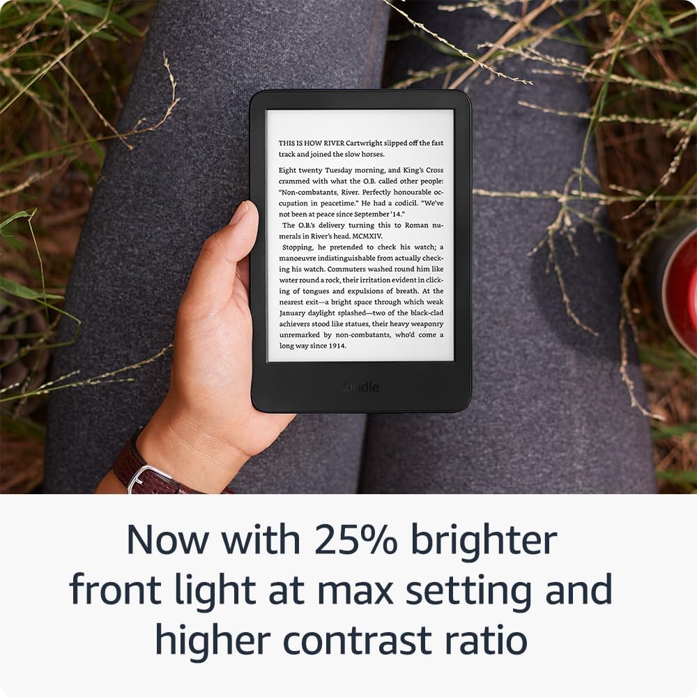 Amazon Kindle (16 GB) 11th Generation 2024 Release with glare-free display, faster page turns, adjustable front light, and long battery life