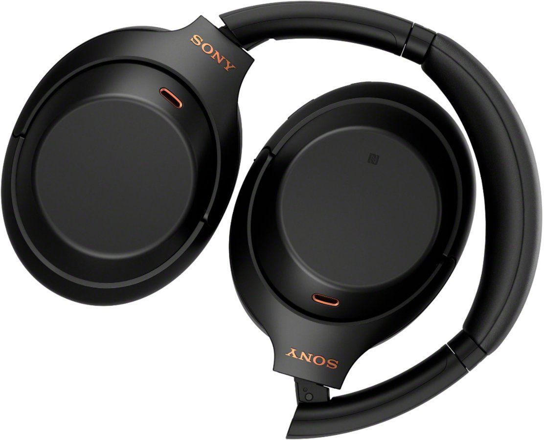 Sony - WH1000XM4 Wireless Noise-Cancelling Over-the-Ear Headphones - Black