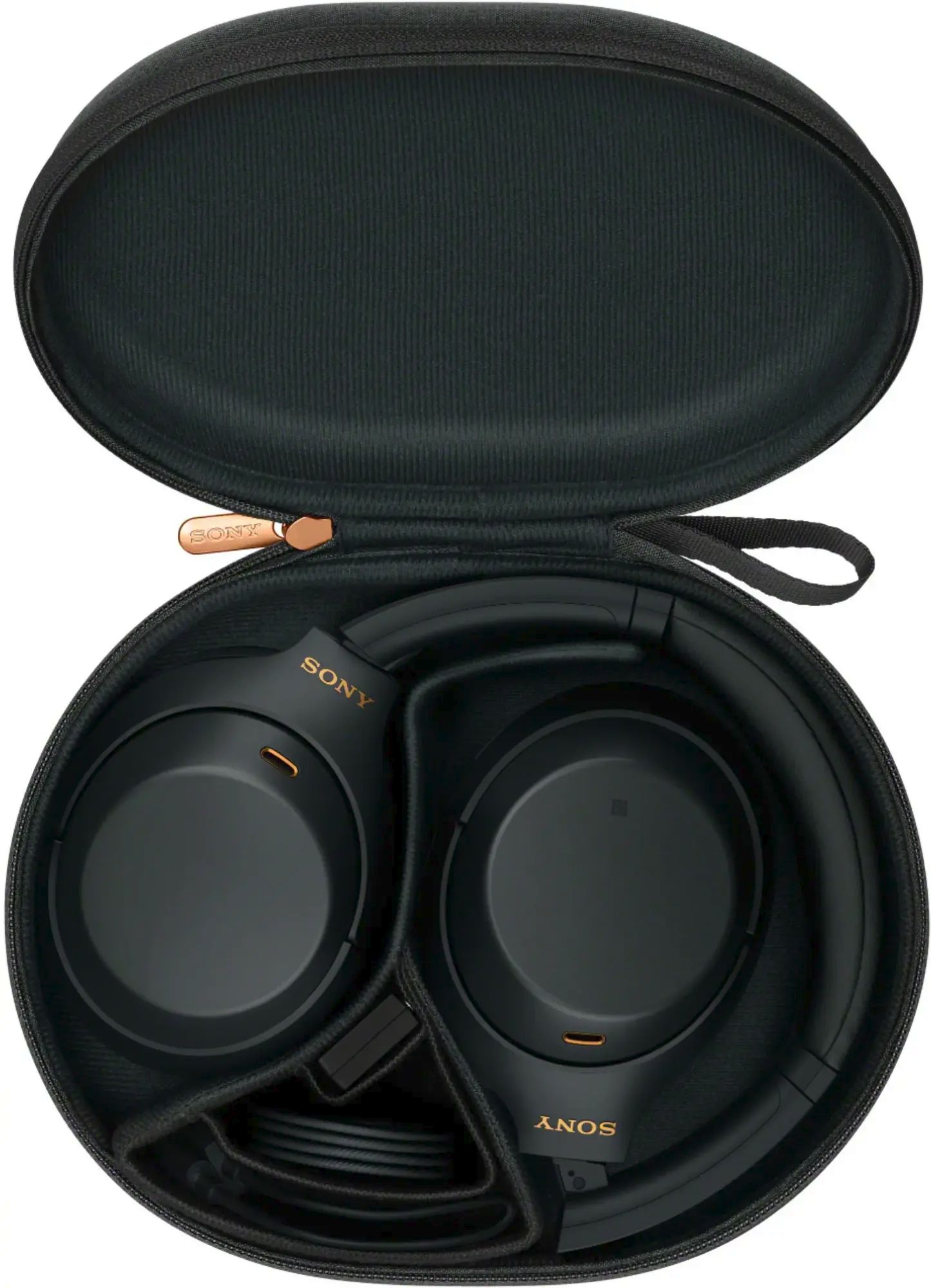 Sony - WH1000XM4 Wireless Noise-Cancelling Over-the-Ear Headphones - Black