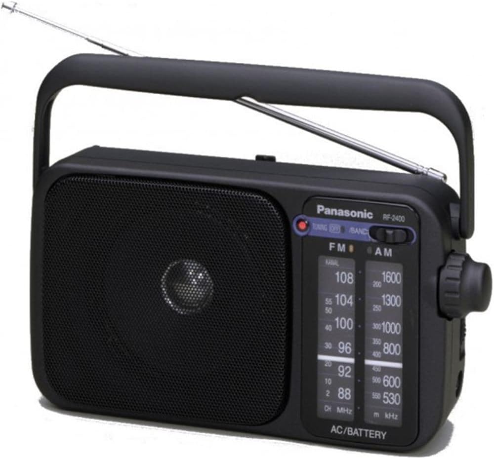 Panasonic Rf-2400D Portable Radio Am/Fm 2Band Receiver Black