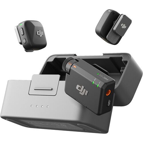 DJI Mic Mini (2TX+1RX+Charging Case), Detail-Rich Audio, 48h Use, Noise Cancelling, Automatic Limiting, Wireless Mic for Camera/iPhone/Android, Vlog