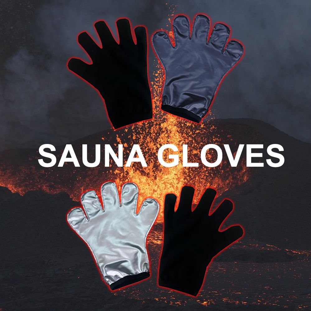 Women's Sauna gloves and foot covers, sauna-friendly, heat-retaining, anti-drying, moisturizing, smooth coating, sweat-inducing