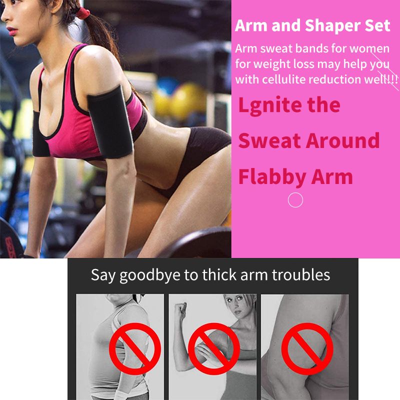 Sauna Arm Sweat Band – Arm Slimmer, Toning Band for Fitness & "Bingo Wing" Reduction,Running / Workout / Fitness,Arm Band