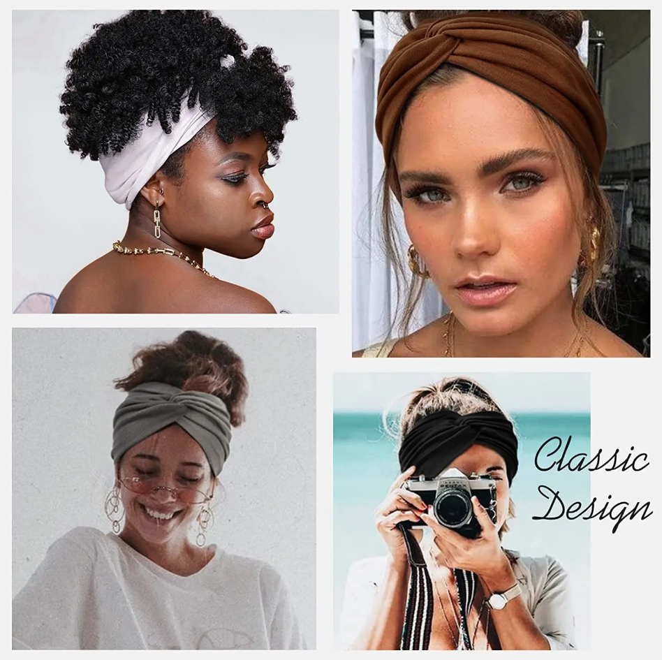 Women's 18CM Wide Headband - Non-Slip Yoga Sports Headband Sweat Absorbent Elastic Running Fitness Hair Accessories
