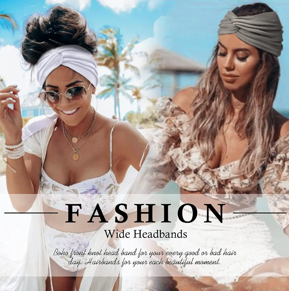 Women's 18CM Wide Headband - Non-Slip Yoga Sports Headband Sweat Absorbent Elastic Running Fitness Hair Accessories