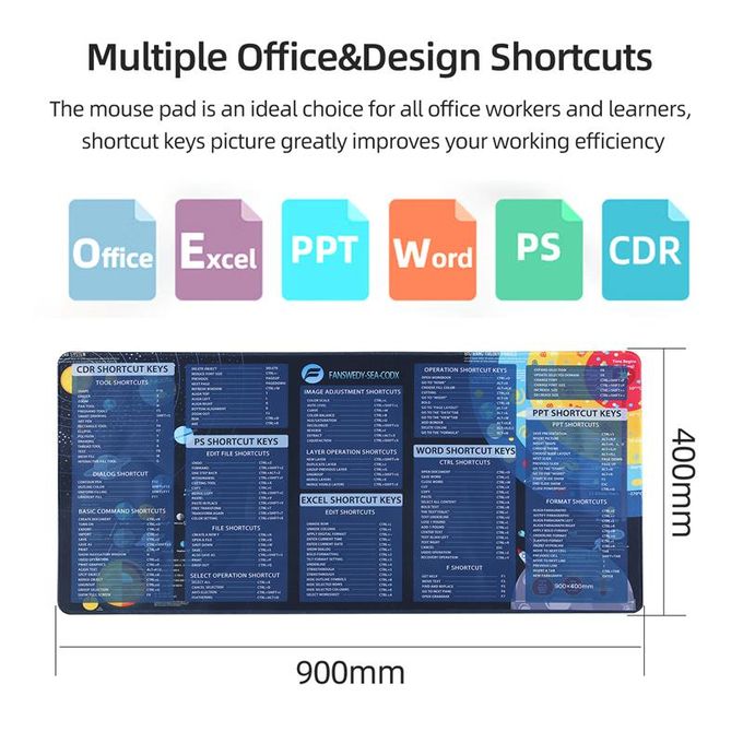 900*400mm Oversized Mouse Pad Starry Sky Anti-slip Keyboard Pad Desk Mat